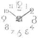 thumbnail image 2 of Reloj de pared 3D DIY, moderno, sin marco, con números adhesivos decorativos plateados Plata, 2 of 9
