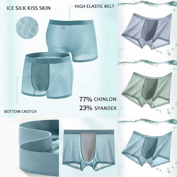 Dxzfnsa Men's Boxer Short Bamboo Viscose Boxers for Men Loose Fit Mens Soft Underwear Breathable Boxers for Men Men's Clothing XL-3XL