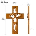 thumbnail image 4 of Intertwined Heart Shape Wooden Cross Room Porch Living Room Hanging Decoration Wall Art Creative Valentine's Day Gift Wedding Gift, 4 of 7