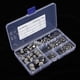 thumbnail image 5 of Tuercas autoblocantes de acero inoxidable 304 M3 M4 M5 M6 M8 M10 M12 Kit de sujetadores de tuercas hexagonales (175 piezas) VoborMX herramienta, 5 of 8