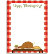Thanksgiving Dinner Autumn Letterhead - 80 Sheets - Great Stationery for Fall Festivals, Fairs & Events