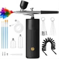 thumbnail image 1 of Kit de Aerógrafo Inalámbrico, Compresor Recargable de 48 PSI, Aerógrafo Portátil de Mano para Uñas, Maquillaje y Arte., 1 of 5