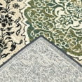 thumbnail image 5 of HomeRoots 508809 6 x 9 ft. Ivory Navy & Green Oriental Power Loom Stain Resistant Rectangle Area Rug, 5 of 5