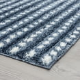 thumbnail image 5 of Shag 5x8 Area Rug Thick (5'3'' x 7'3'') Stripe Blue, Cream Living Room Easy to Clean, 5 of 9