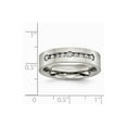 thumbnail image 7 of Grey Titanium Ring Band Wedding Diamond Round White, 7 of 7