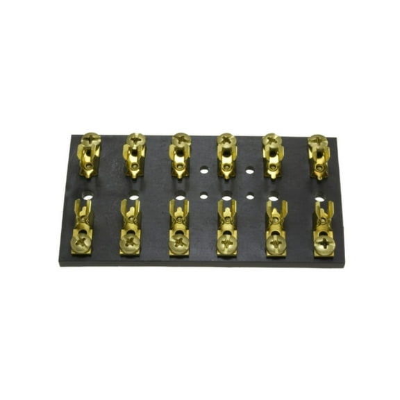 KarParts360 Fuse Block | Plastic | 6 Fuse | Excluded Programming | 12 Terminal | Screw Terminal Type | 12 VDC Voltage