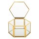 thumbnail image 3 of Hexagon Alloy Jewelry Box For Small Objects Storage Elegant Golden 7X7X4.5CM Jewelry Storage 1Pc, 3 of 5