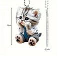 thumbnail image 6 of ievspot 1Pcs Swinging Cat Car Hanging Ornament, Cool Car Hanging Accessories for Rear View Mirror, Cute Car Pendant Swinging Sunglasses Cat Hanging Swing, 6 of 8