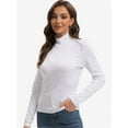 thumbnail image 3 of Women's Slim Fit Mock Turtleneck Pullover Top - Long Sleeve Lightweight Casual Shirt, 3 of 6