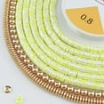 thumbnail image 3 of BOCAR 6mm 6 Strands Clay Beads Kit Vinyl Flat Handmade Polymer Clay Beads with 2 Strands Alloy Beads Spacer 1 Roll Elastic Strings for Jewelry Making (CB-003-Elfin Yellow), 3 of 4
