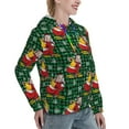 thumbnail image 6 of Kdxio Vintage Santa Skiing Green Plaid Print Womens Oversized Hoodies Sweatshirts Hooded Pullover Tops Sweaters Casual-XX-Large, 6 of 7