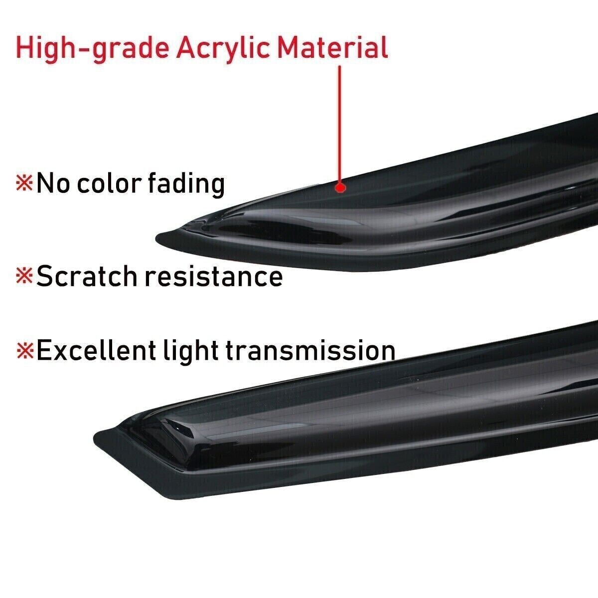 Smoke Window Sun Vent Visor Rain Guards Deflectors for Acura MDX 2014-2020