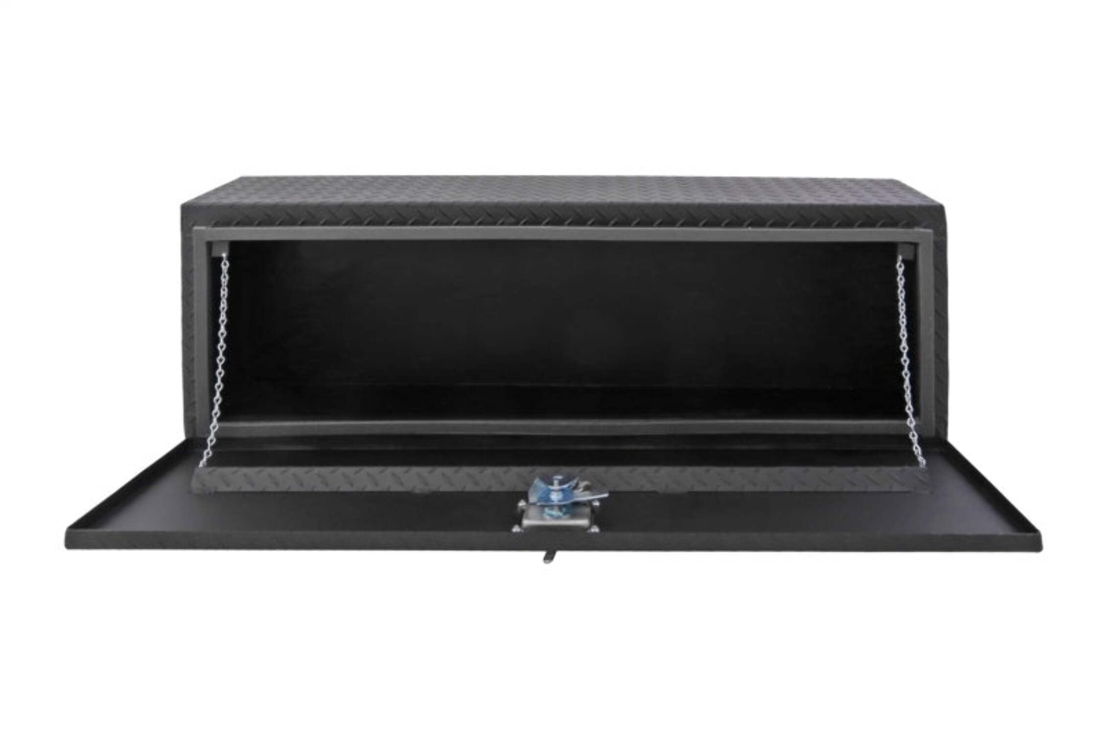 Dee Zee DZ70TB Specialty Series Top Sider Tool Box; Volume 5.33 cu. ft.; L 48 in.. x W 12 in. x H 16 in.; Single Door; Textured Black; Brite-Tread Aluminum;