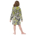 thumbnail image 7 of FORMRS Niños Bathrobe Unisex Hooded Robe Soft Plush Pajamas Sleepwear, Size 10-12T, Beige Flower Pattern, 7 of 7