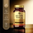 thumbnail image 2 of Suplemento Solgar Biotin 5000 mcg 50 cápsulas vegetales, 2 of 6
