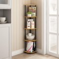 thumbnail image 2 of 5 Tier Corner Display Rack Multipurpose Shelving Unit, Dark Cherry/Black, 2 of 7