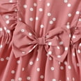 thumbnail image 3 of PatPat Kid Girl Polka dots Ruffled Bowknot Design Long-sleeve Dress, 3 of 5