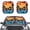 Sunset Glow Vortex Palm Coconut Tree, variant on Kuiaobaty Auto Windshield Sun Shade 28.5" x 25.5" Car Window Sun Shield Blocks UV Rays Exterior Accessories Tribal Highland Cattle Cow Sunflower 2 Pcs for Trucks Sedans SUVs Cars