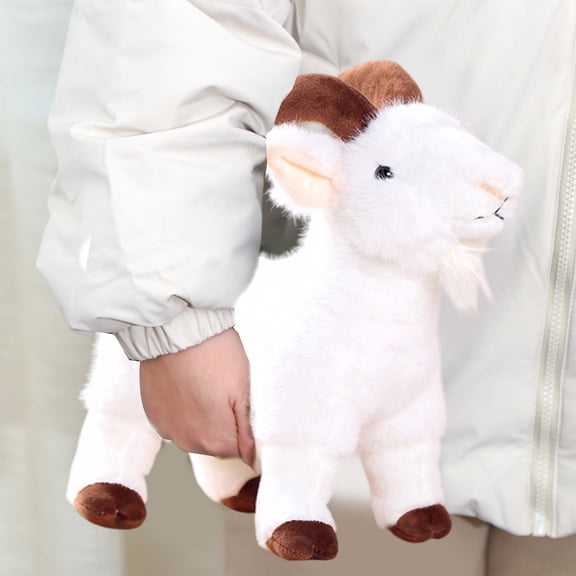 Taotanxi Goat Toy, Goat Plush Toy, Fun Gift for Friends and Co-Workers 12In,White