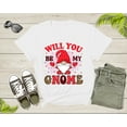thumbnail image 2 of Valentine's Day Will You Be My Valentines Red Gnome Gifts T-Shirt Cute Gnome Shirt Valentines Day Gift Love Shirt Gnome Love Heart Tshirt, 2 of 6