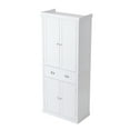 thumbnail image 1 of KFFKFF 72" Kitchen Pantry Storage Cabinet, Freestanding Utility Cabinets with Doors, Drawer and 3 Adjustable Shelves, Tall Food Buffet Pantries for Kitchen, Living Room, Dinning Room, 1 of 9