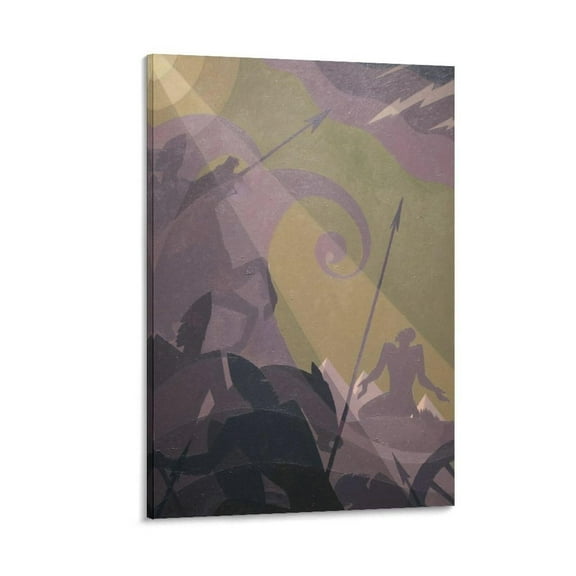 AARON DOUGLAS Let My People Go Art Poster Decoration Painting Poster Decorative Painting Canvas Wall Art Living Room Posters Bedroom Painting