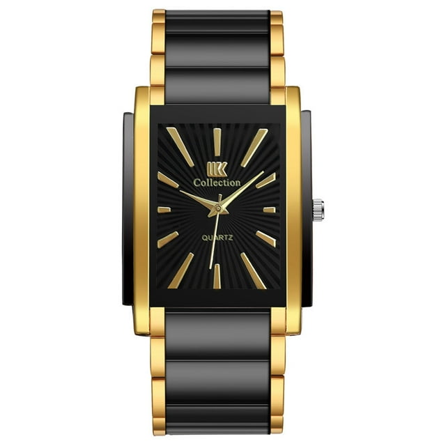Montre Homme Mode Horloge Acier Inoxydable Décontractée Habillée Poignet Cristal Bijoux