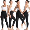 thumbnail image 4 of Soidarity Pantalones negros cómodos de Sauna para mujer, pantalones deportivos para sudar, entrenamiento, Fitness, ejercicio, medias Uniforme atlético No.2, 4 of 6
