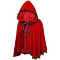 thumbnail image 5 of Christmas Hooded Cloak Red Cape Women Short Shawl Outfit Accessories for Christmas Party, 5 of 7