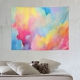 thumbnail image 4 of GOSMITH Colorful Rainbow Paint Art Tapestry, Oil Painting Watercolor Pattern Wall Hangings Tapestry for Bedroom Living Room Office Dorm Man Cave Background 40x30 Inch, 4 of 7