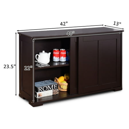 Kitchen Storage Cabinet Sideboard, Kitchen Cupboard Sliding Shelves