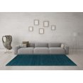 thumbnail image 3 of Ahgly Company Indoor Rectangle Abstract Turquoise Blue Contemporary Area Rugs, 2' x 5', 3 of 4