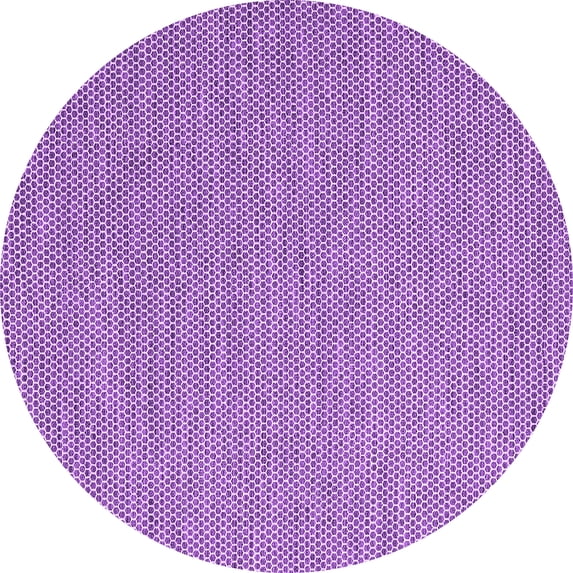Ahgly Company Indoor Round Abstract Purple Contemporary Area Rugs, 8' Round