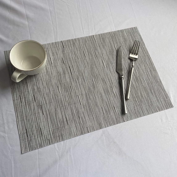 LINLIN Placemats, 4Pcs PVC Washable Placemats for Dining Table Mat Non-Slip Placemat Set in Kitchen Accessories