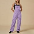 thumbnail image 5 of akafmk Womens Overalls Adjustable Strap Bib Overall Wide Leg Long Pant Cargo Jumpsuit with Multiple Pockets Casual Daily Outfit, Size S, 5 of 7