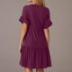 thumbnail image 4 of Vestido de Verano de Manga Corta para las Mujeres una Línea de Playa Casual, Bolsillos de Primavera Suelto Vestido de Poliéster, 4 of 8