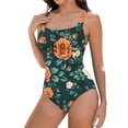 thumbnail image 7 of Nmnitkp Women Swimsuit One Piece Bathing Suit Floral Square Neck Cutout Back Tummy Control with Adjustable Ruffled Spaghetti Straps Swimwear, 7 of 7