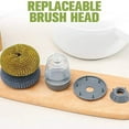 thumbnail image 6 of Automatic Liquid Adding Steel Wire Ball Pot & Dish Cleaning Brush Short Handle 1-Pack Multifunctional Scrubber, Self-Filling Container For Effortless Refill, Durable Wire Ball, 6 of 6