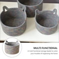 thumbnail image 2 of DINHEAROM 1Set Cat Ear Shape Cotton Rope Storage Basket for Home Decor Grey 24x24x14cm, 2 of 7
