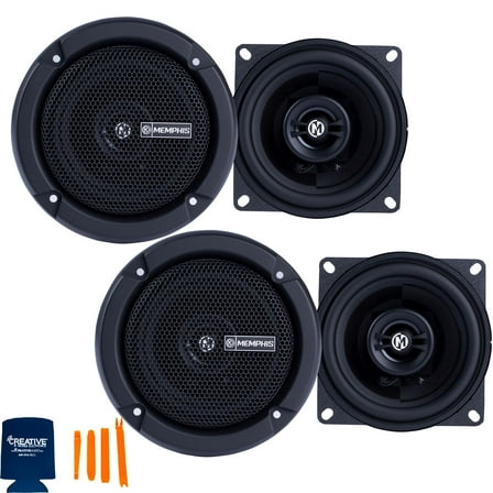 Memphis Audio 2 Pairs of PRX4 Power Reference 4" Coaxial Speakers