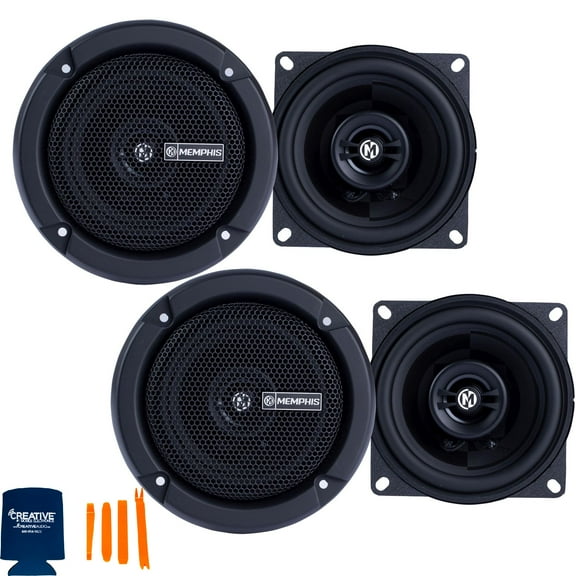 Memphis Audio 2 Pairs of PRX4 Power Reference 4" Coaxial Speakers