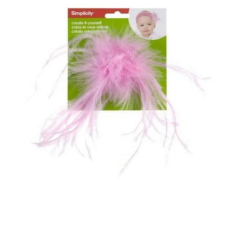 Simplicity Create-It-Yourself Light Pink Feather Poof, 1 Each