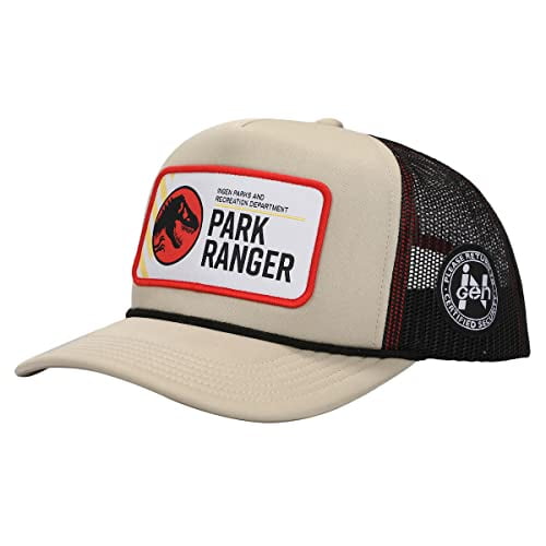 Bioworld Jurassic Park Ranger Trucker Hat, Tan Polyester