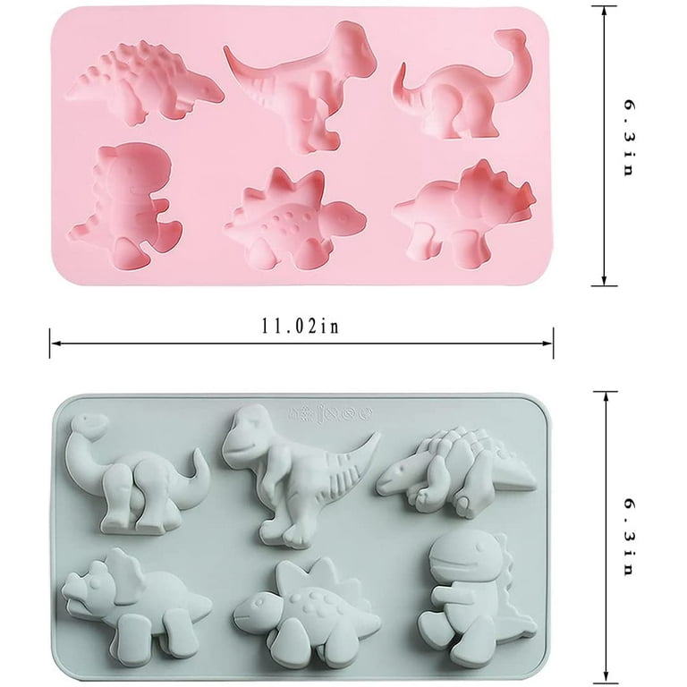 2pcs Dinosaur Jello Mold, Dinosaur Soap Molds For Making, Jello Molds For  Kids, Dinosaur Cake Pan Candy Molds Silicone Cake Decoration(pink&gray)
