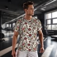 thumbnail image 3 of Wukai Dark Enchanted Flowers And Birds Print Men's Short-Sleeved Mesh T-Shirt,Quick-Dry Short Sleeve Workout T-Shirt-6X-Large, 3 of 8