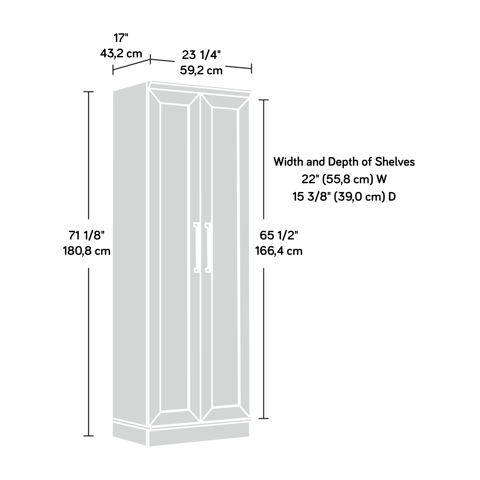 Sauder HomePlus 2-Door Storage Cabinet, Sienna Oak Finish - 2