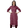 thumbnail image 1 of Moomaya Kurti en Coton Col Mandarin pour Femmes Robe Longue Imprimée Grande Taille, 1 of 6