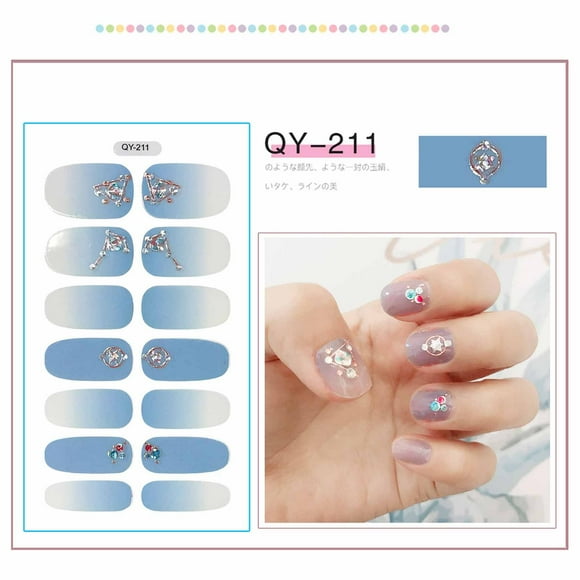 Etiqueta engomada del clavo de la mariposa Etiqueta engomada completa del clavo de la película del esmalte de uñas del gradiente 3D Wmkox8yii hjk621