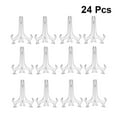 thumbnail image 2 of Shisuyan 24pcs 4 Inch Transparent Plastic Plate Bracket Desktop Dish Holder Folding Crafts Display Rack for Home Office Shop Display Supplies, 2 of 8