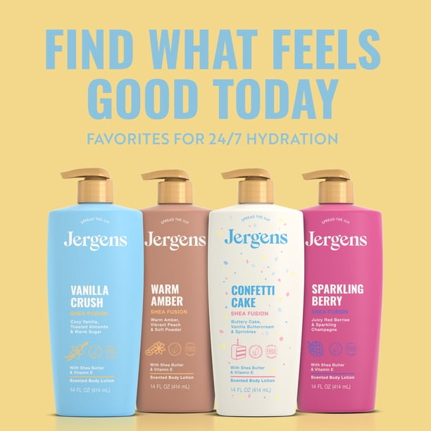 Jergens Shea Fusion Vanilla Crush Scented Body Lotion, Moisturizer